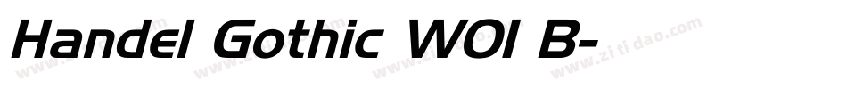 Handel Gothic W01 B字体转换